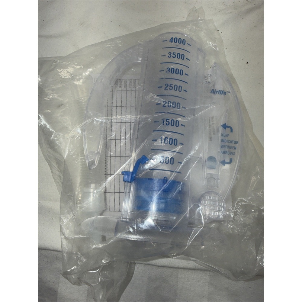 AirLife Volumetric Incentive Spirometer with One-Way Valve 4000 mL, 1 Count
